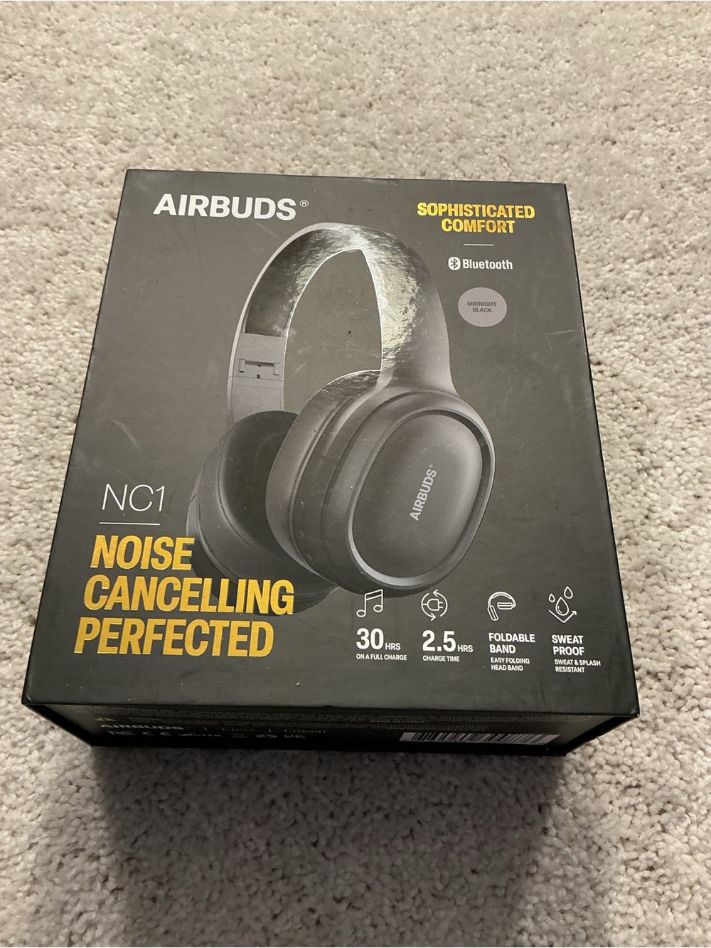 AIRBUDS NC1 Noise Cancelling Headphones - Black